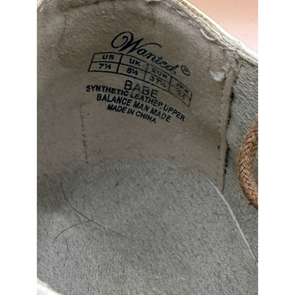 Wanted Babe Womens Size 7.5 Tan Natural Bron Oxford Wingtip Shoes - Picture 4 of 9
